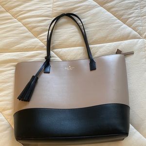 Light pink and black Kate Spade Laptop bag